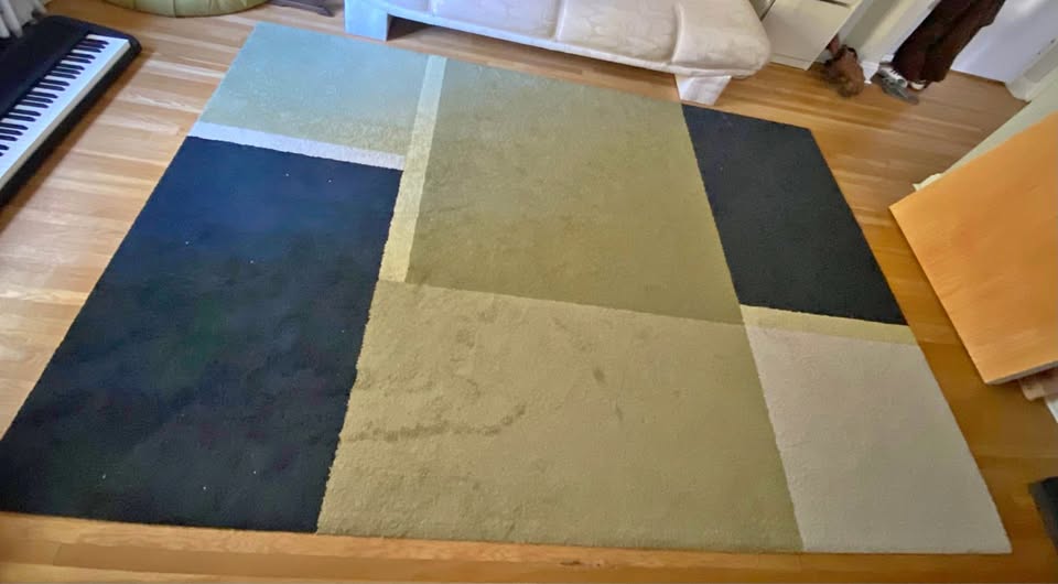 7x9 colour block IKEA rug
