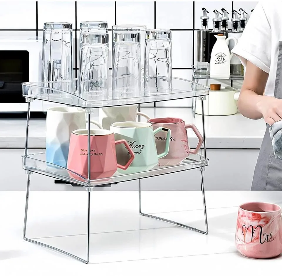 (New) Folding Storage Shelf Organizer(2 Pack) thumbnail