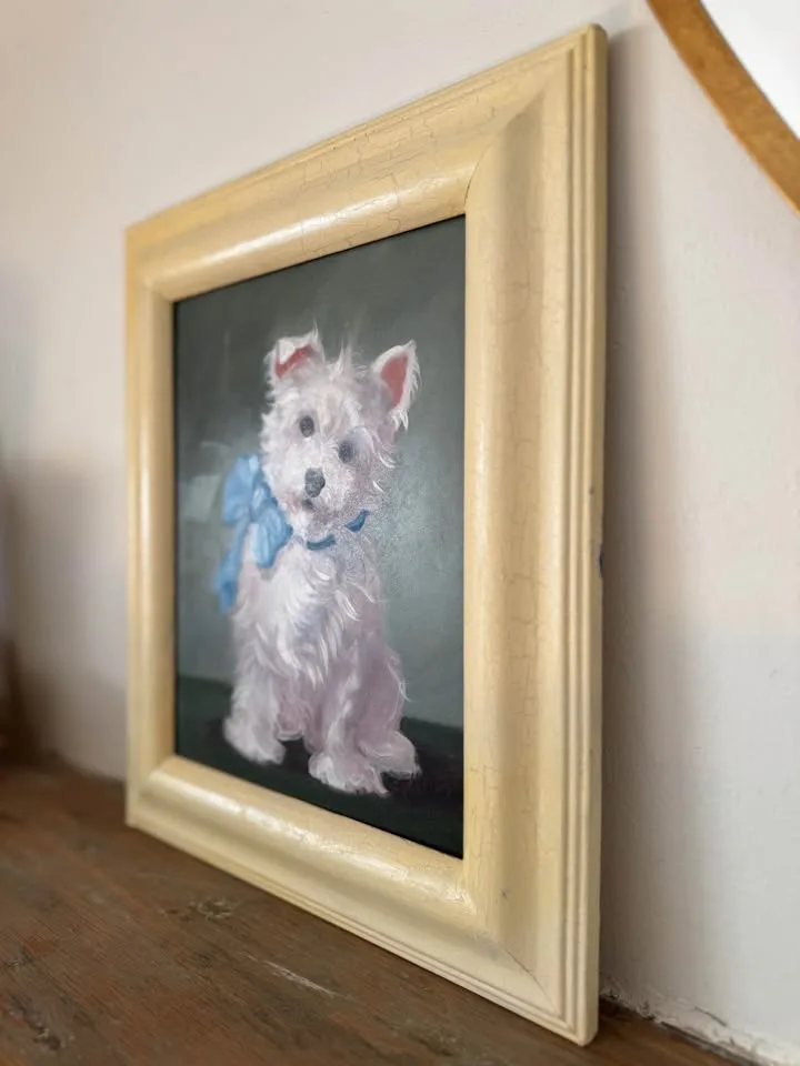 Vintage Westie Puppy Painting image indicator(5)