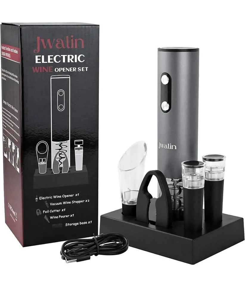 (New) Rechargeable Electric Wine Opener Set – 6-in-1 thumbnail