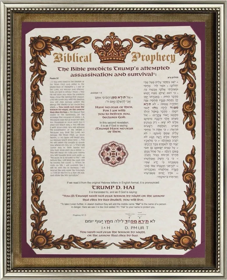 Wall picture of psalm 91 predicting God protection Trump image indicator(4)