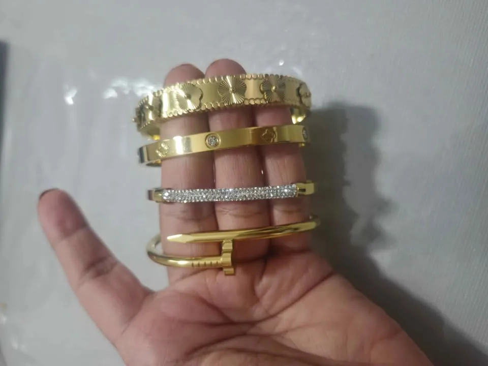 ✨ Luxury 4pcs Gold Stainless Steel Bracelet Set – $30 ✨ image indicator(2)