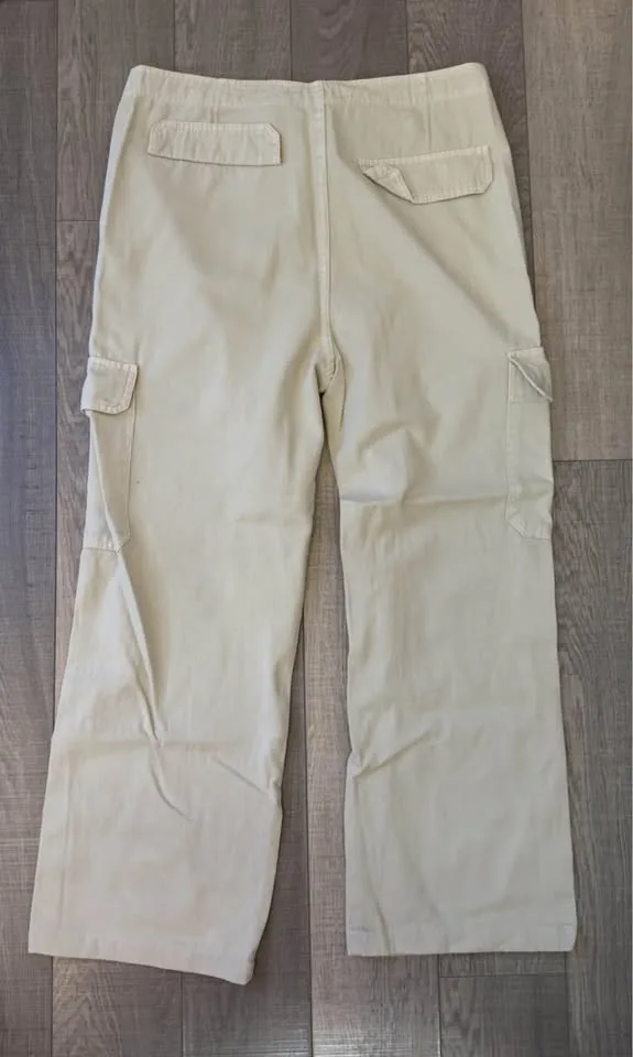 Zara Utility Cargo Pants (Tan/Cream) image indicator(2)