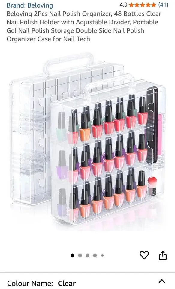 Large capacity nail polish carrying cases, BNIB image indicator(4)