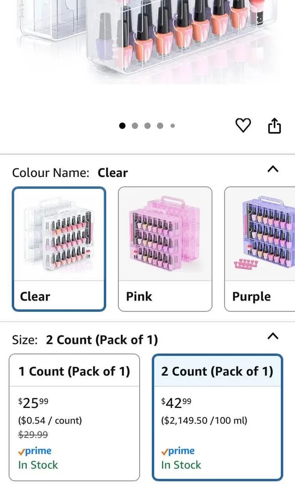 Large capacity nail polish carrying cases, BNIB image indicator(5)