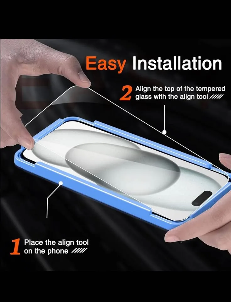 3-Pack Screen & Camera Protector Set for iPhone 15 image indicator(8)