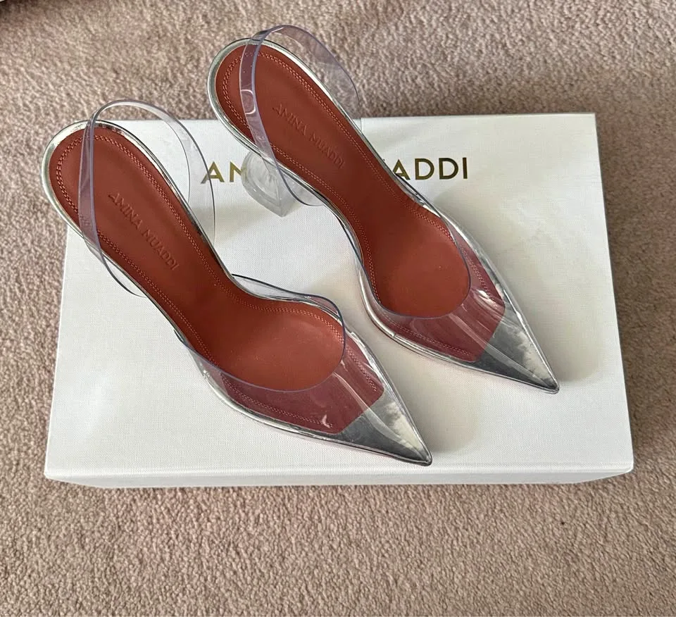 Amina Muaddi | Holli Glass Slingback thumbnail