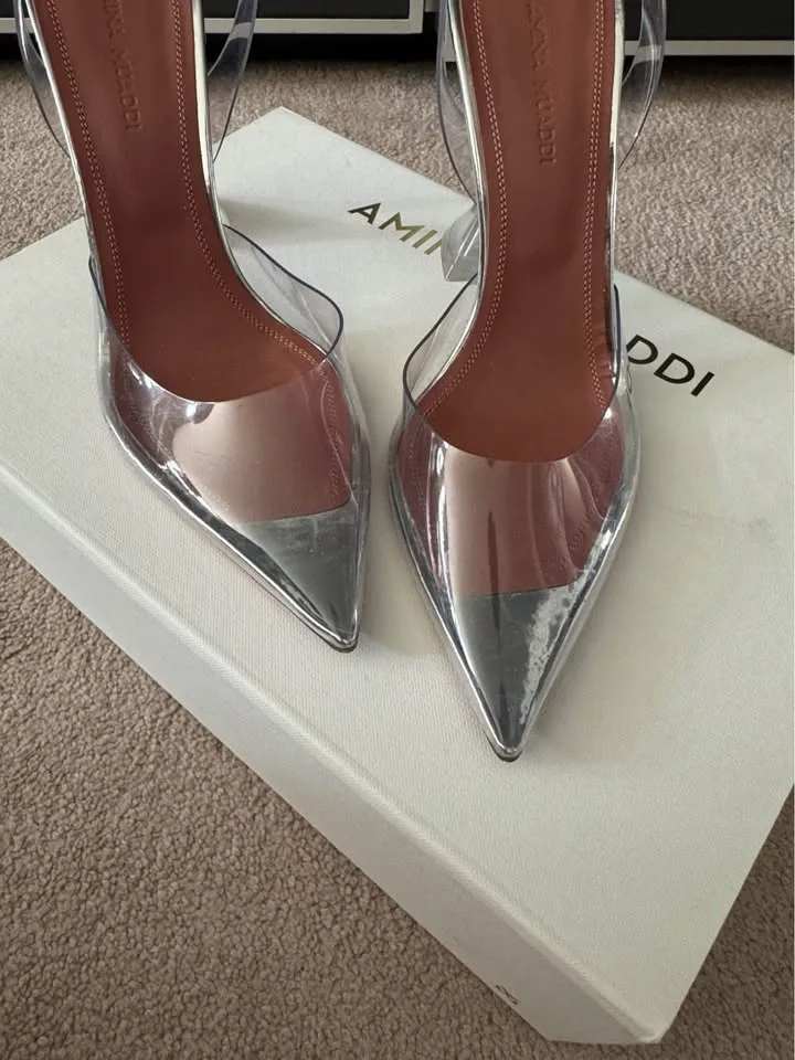 Amina Muaddi | Holli Glass Slingback image indicator(2)