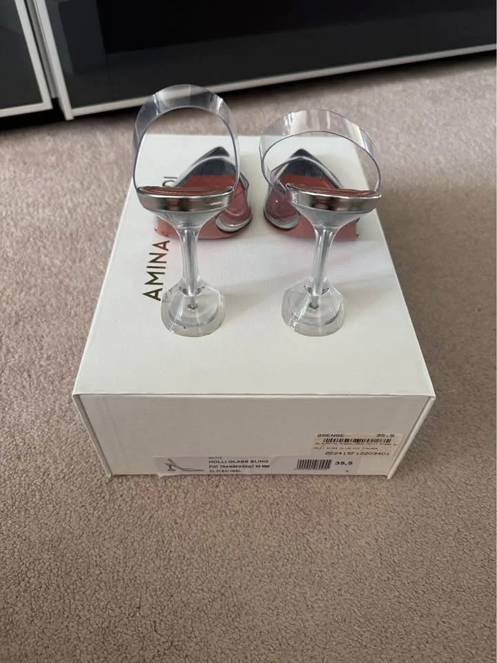 Amina Muaddi | Holli Glass Slingback image indicator(3)