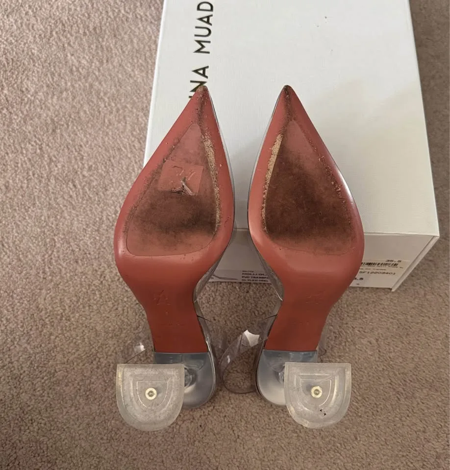 Amina Muaddi | Holli Glass Slingback image indicator(4)