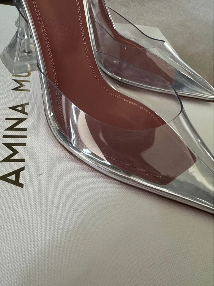 Amina Muaddi | Holli Glass Slingback image indicator(6)