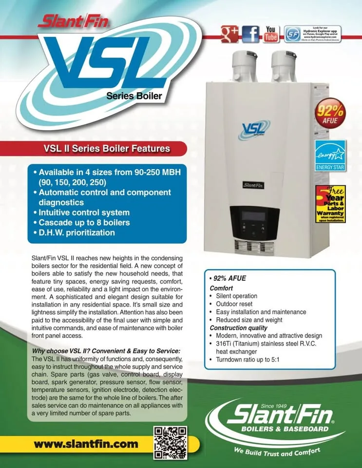 Slant/Fin VSLII 250 Natural Gas Boiler - 250,000 BTU image indicator(7)