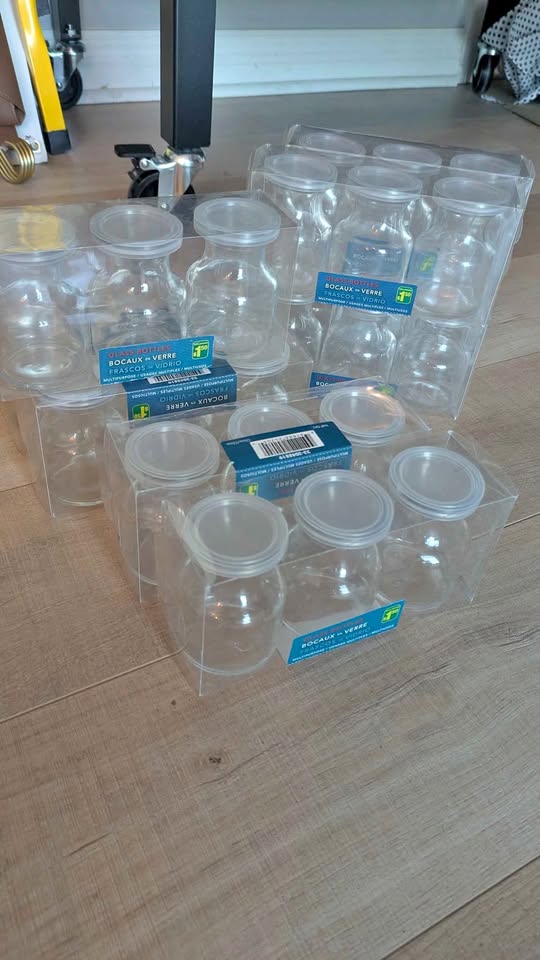 Mini glass milk bottles