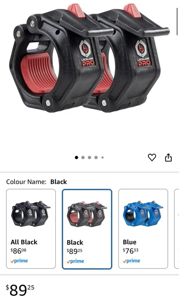 Lock Jaw Pro 2 Olympic Barbell Collars - 2" image indicator(2)