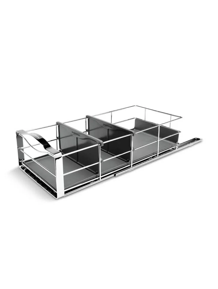 2x Simplehuman Cabinet Organizers - 9” Chrome NEW thumbnail