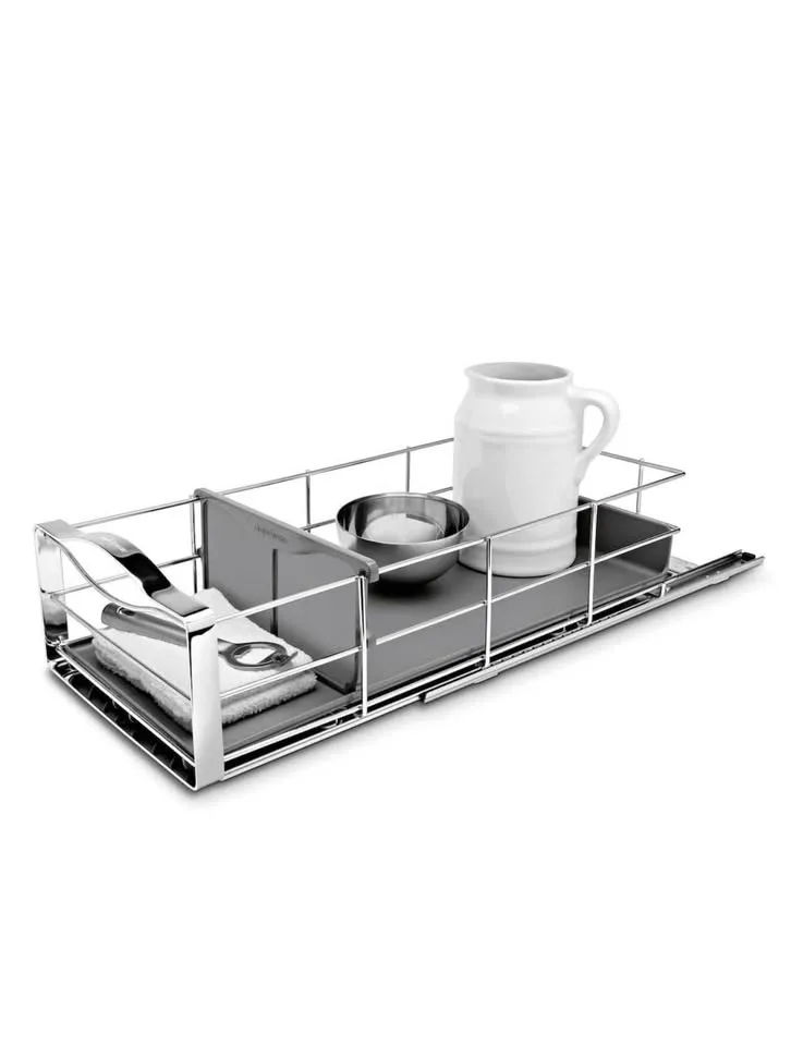 2x Simplehuman Cabinet Organizers - 9” Chrome NEW image indicator(2)