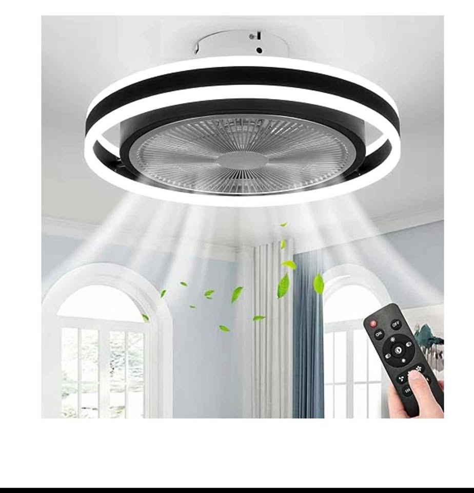Ceiling Fan with Lights Remote Control 20" Flush