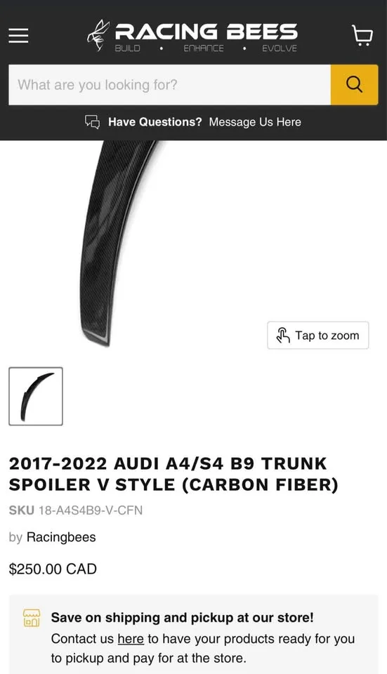 A4 Audi Carbon Fiber spoiler image indicator(3)