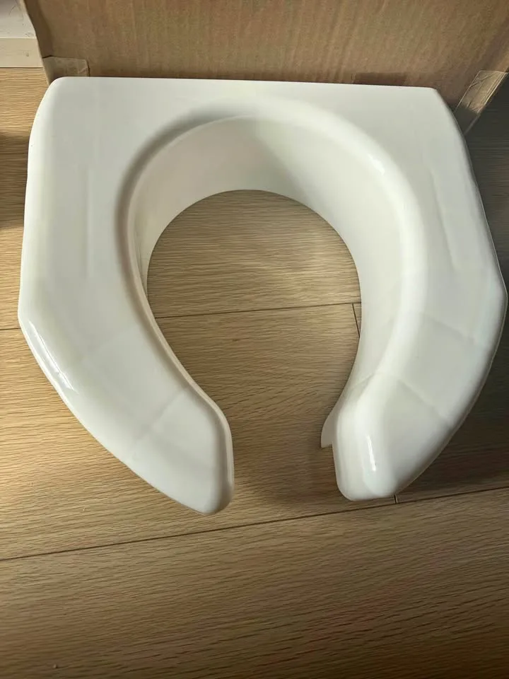 Basic Open Front Elevated Toilet Seat, White thumbnail