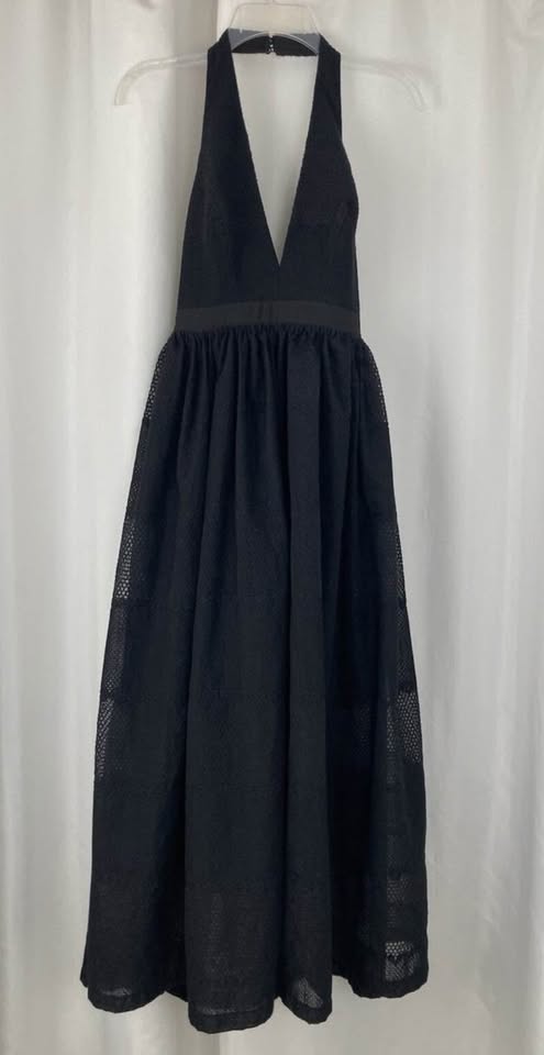 Bebe Black Layered Lace Halter Cocktail Dress Women’s Size 2 - photo 2