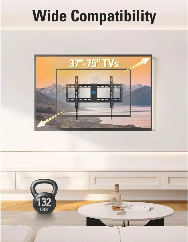 TV Wall Mount - Tilting Low Profile - 37” to 75” TV image indicator(4)