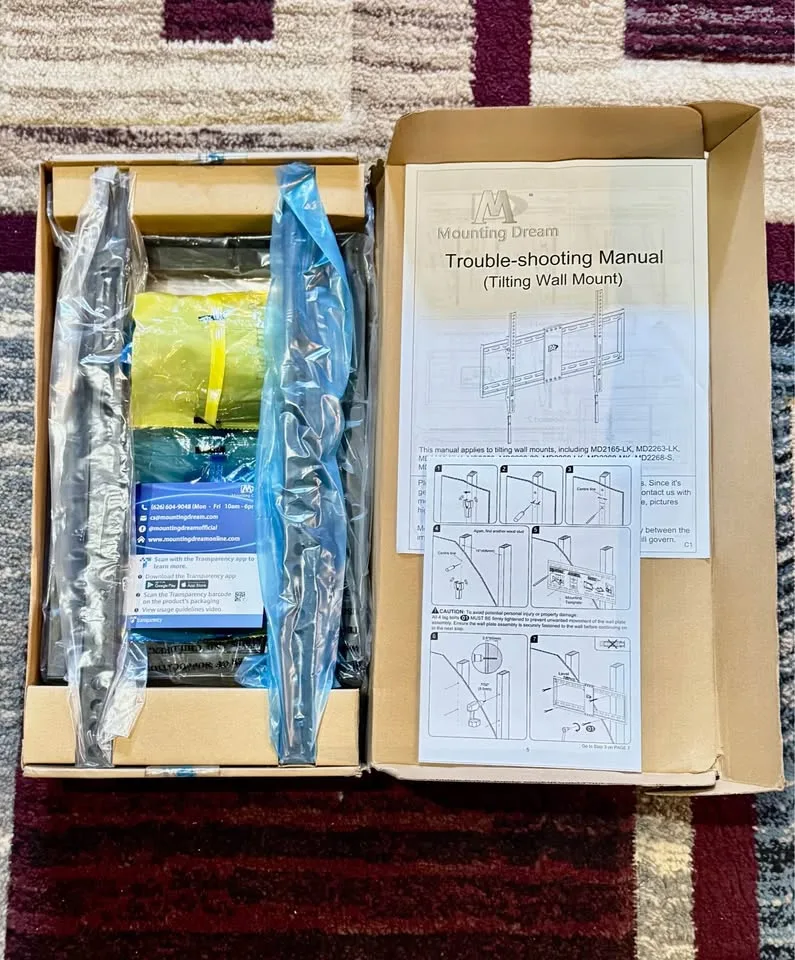 TV Wall Mount - Tilting Low Profile - 37” to 75” TV image indicator(10)