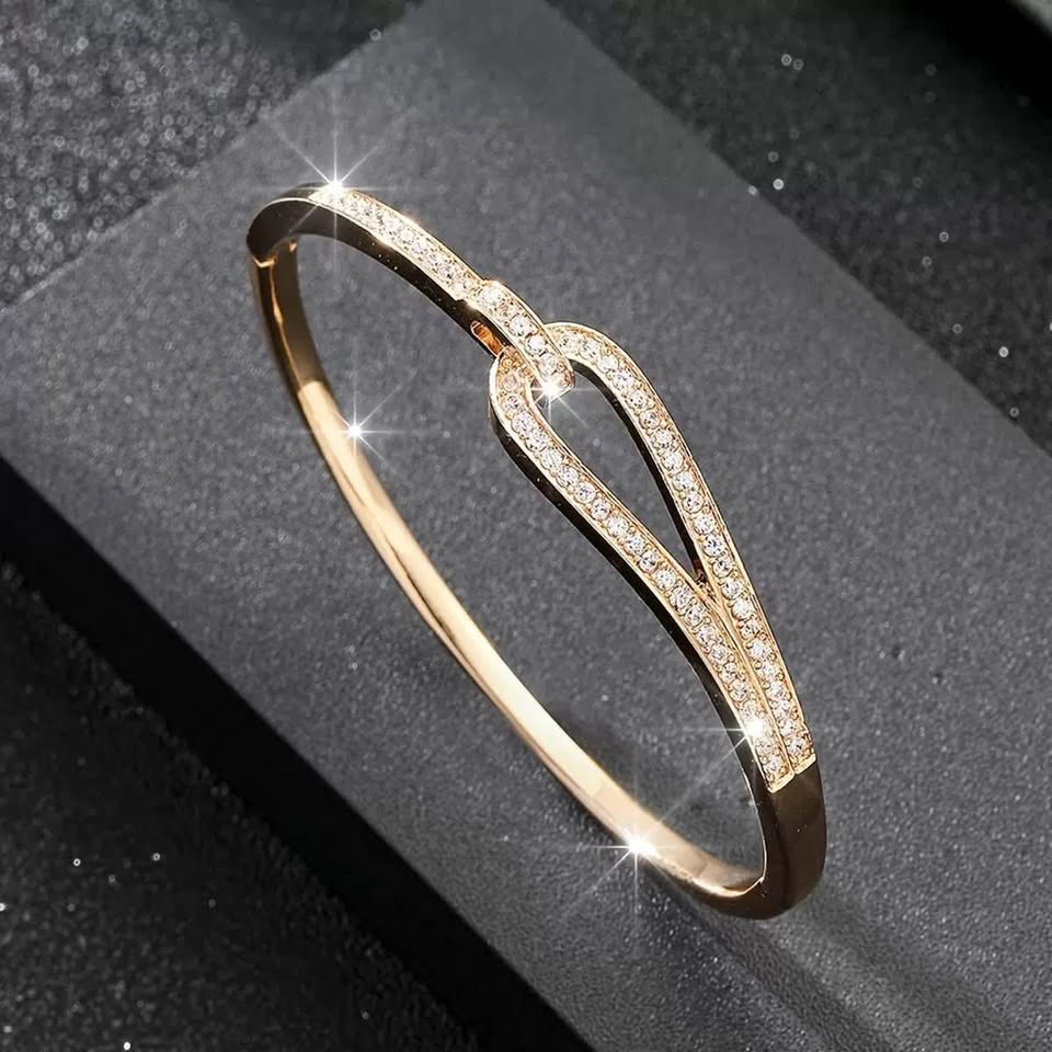 Nib 14 K gold plated Cubic Zarconia bracelet - photo 3