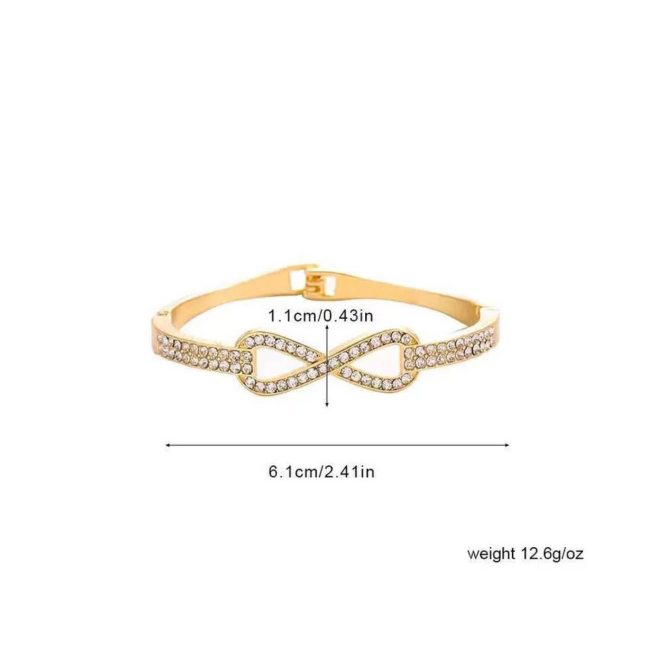 Gold plated Infinity bangle - photo 5