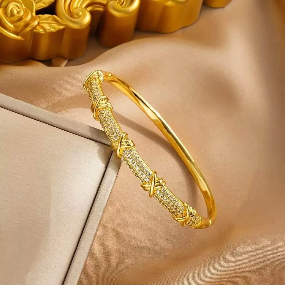 Bangle with crosses and diamonds thumbnail