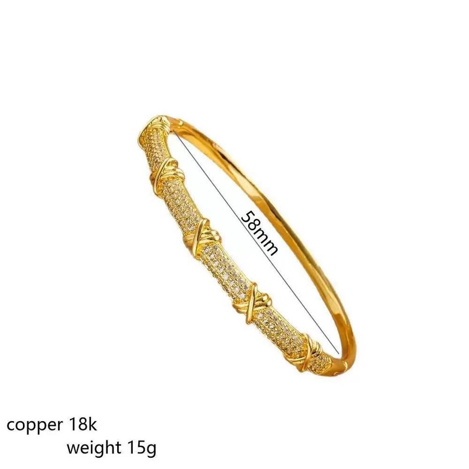 Bangle with crosses and diamonds - photo 4