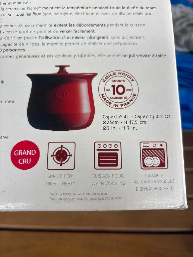 Emile Henry 4 qt Ceramic Stockpot image indicator(3)