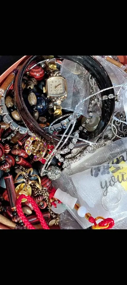Autumn collector tin full of Vintage to Now Mystery Jewelry thumbnail