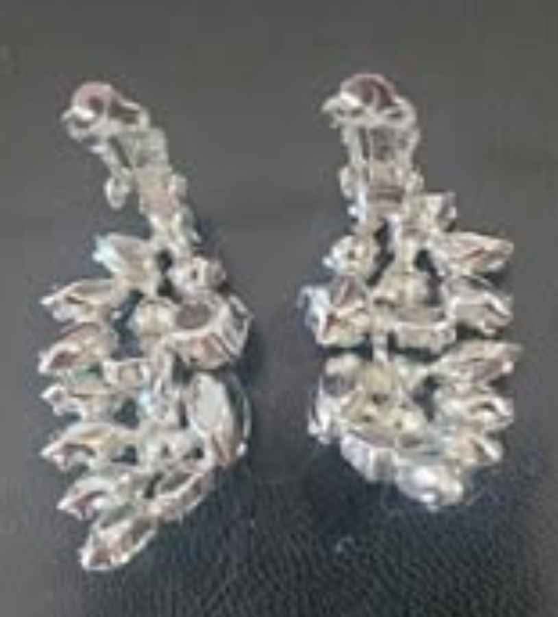 SHERMAN signed Vintage 1940s Swarovski earrings - photo 3