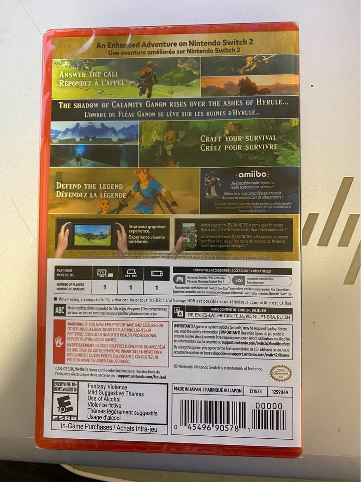 Zelda Breath of the Wild Nintendo Switch 2- Brand New - photo 2