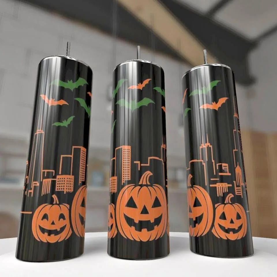 20oz Chicago Skyline on Halloween thumbnail