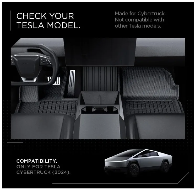WeatherBloc Floor Mats Set for Tesla Cybertruck image indicator(2)
