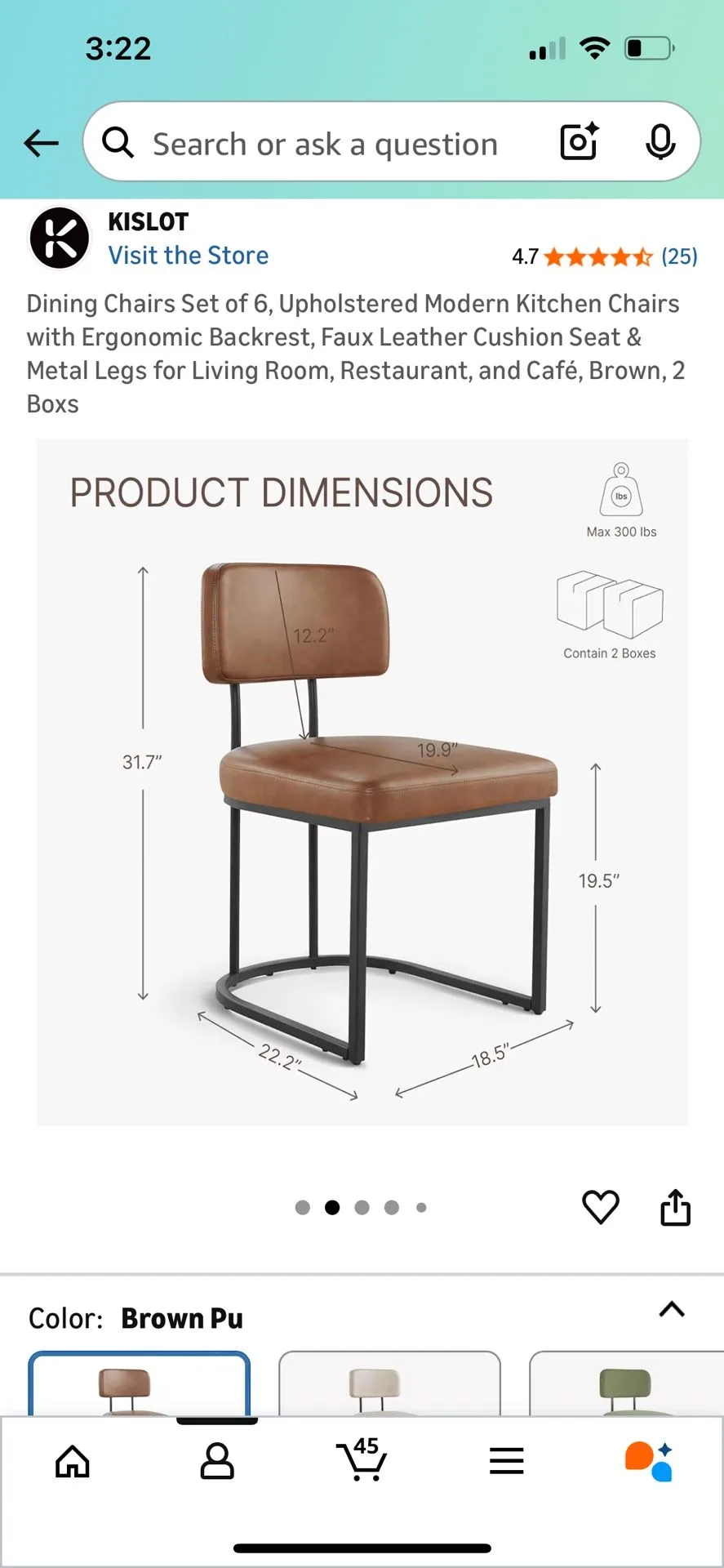 KISLOT Dining chairs Set Of 6 image indicator(3)