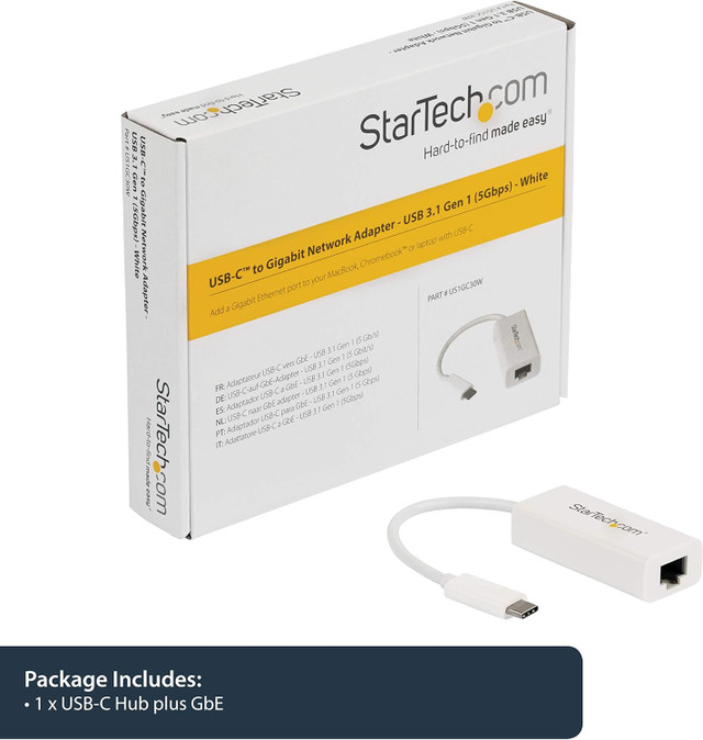USB-C to Gigabit Network Adapter - USB 3.1 Gen 1