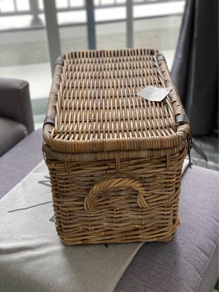 Wicker Basket with Lid - East at Main (Brand) - photo 2