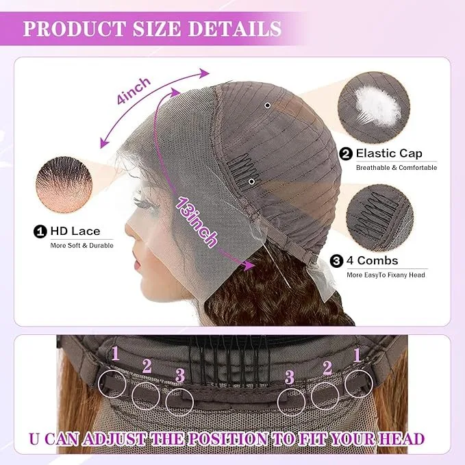 20 Inch Brown Lace Front Wig Human Hair image indicator(4)