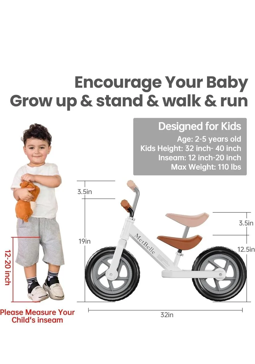 Toddler Balance Bike 2-5 Year Olds,12”No Pedals image indicator(2)