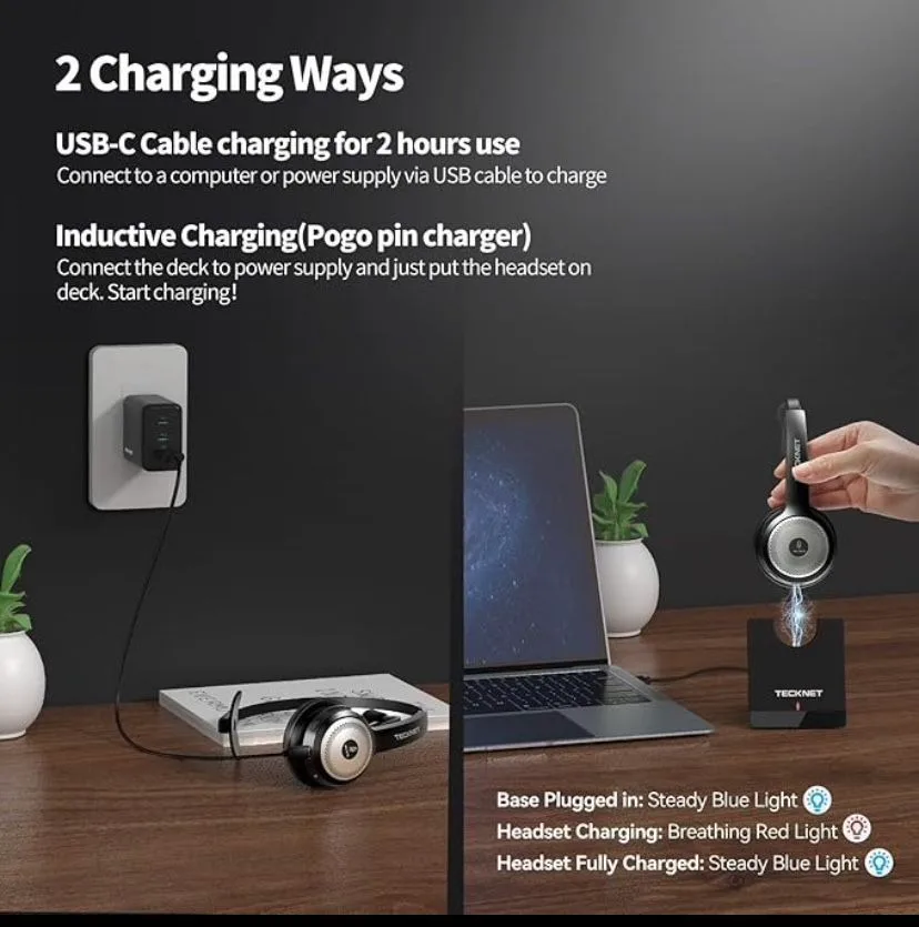 Bluetooth Headset with AI Noise Canceling Mic image indicator(3)