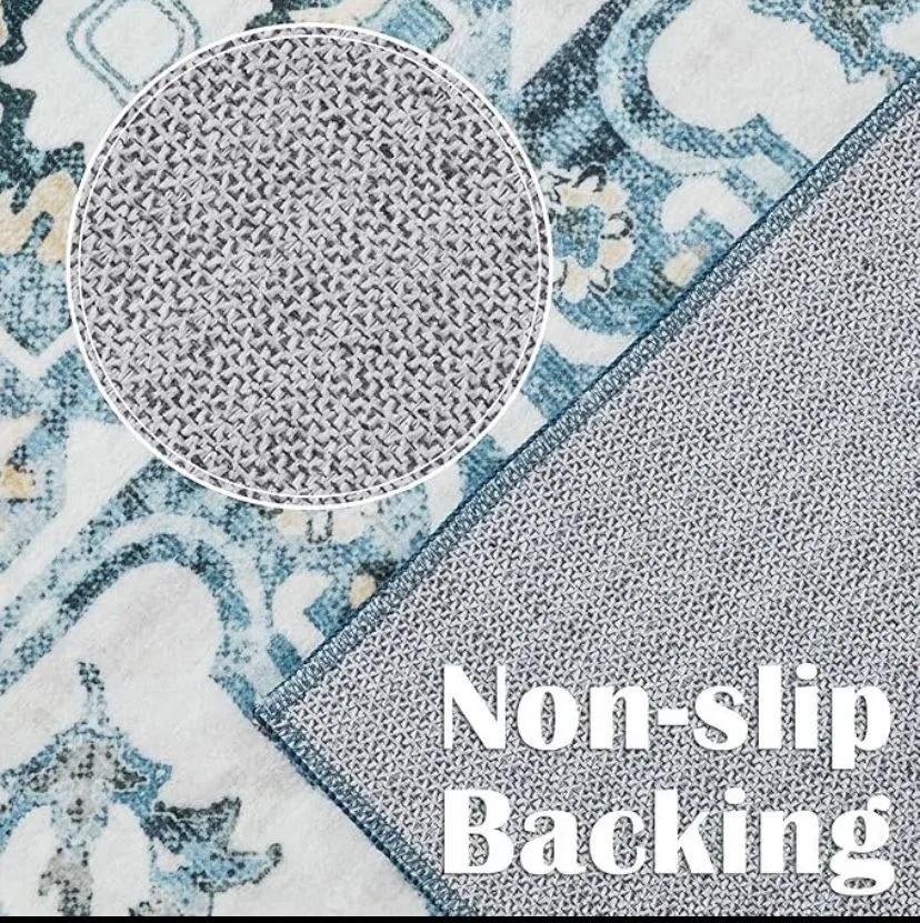 6x9 Distressed Medallion Soft Large Lightweight Carpet image indicator(2)