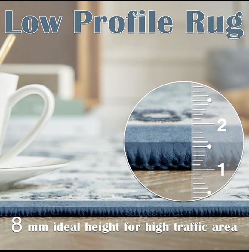 6x9 Distressed Medallion Soft Large Lightweight Carpet - photo 4
