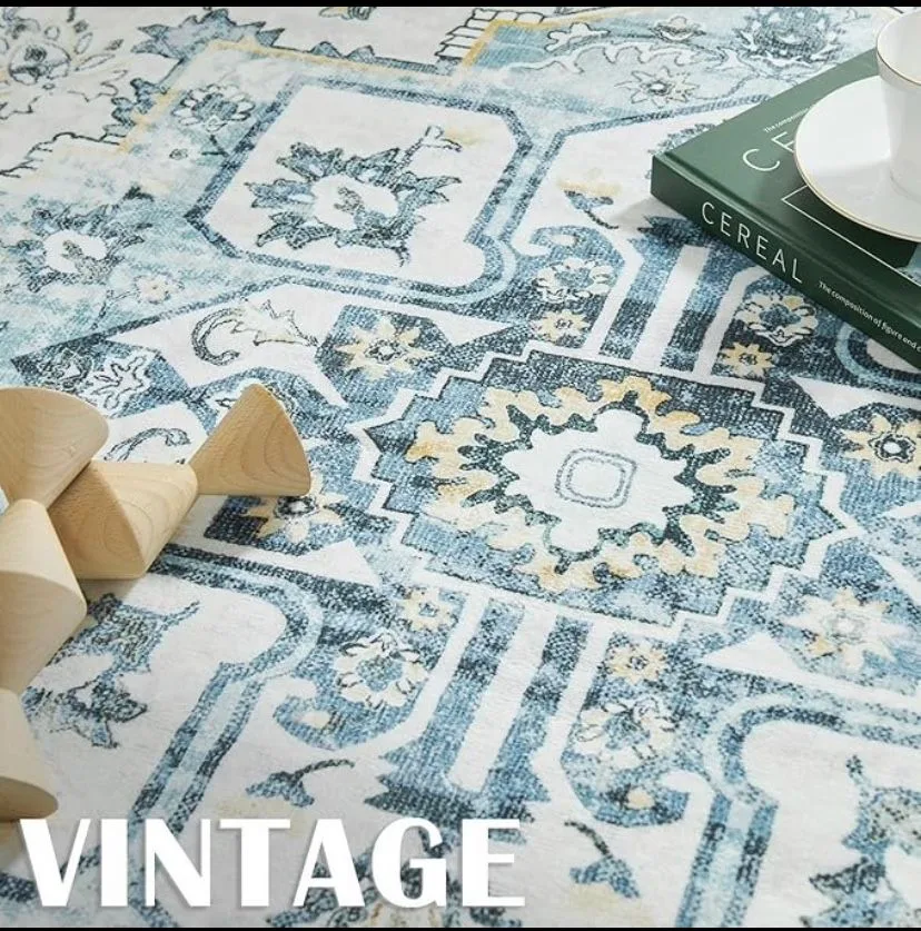 6x9 Distressed Medallion Soft Large Lightweight Carpet image indicator(6)