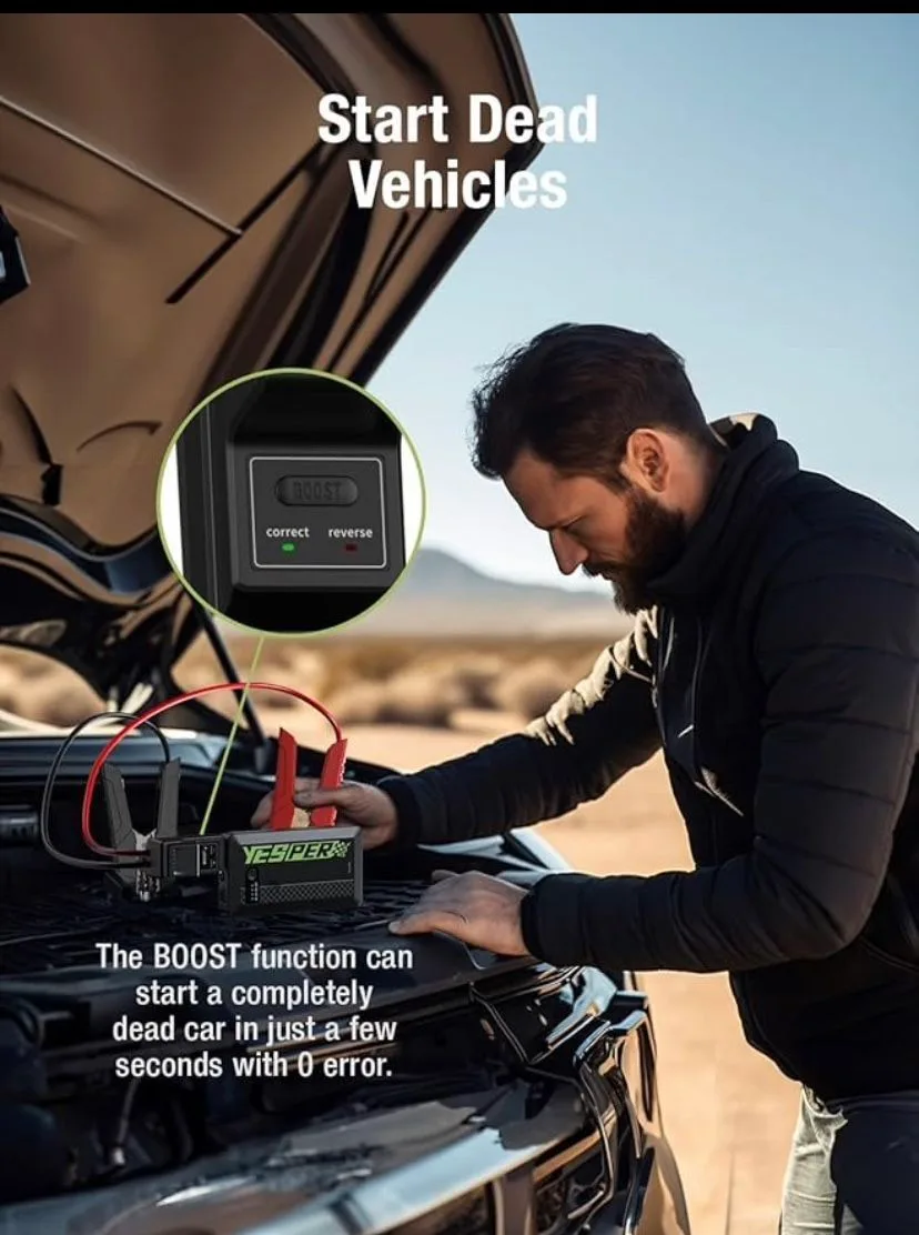 Ultra-Compact & Lightweight Jump Starter 1500 AMPs image indicator(4)