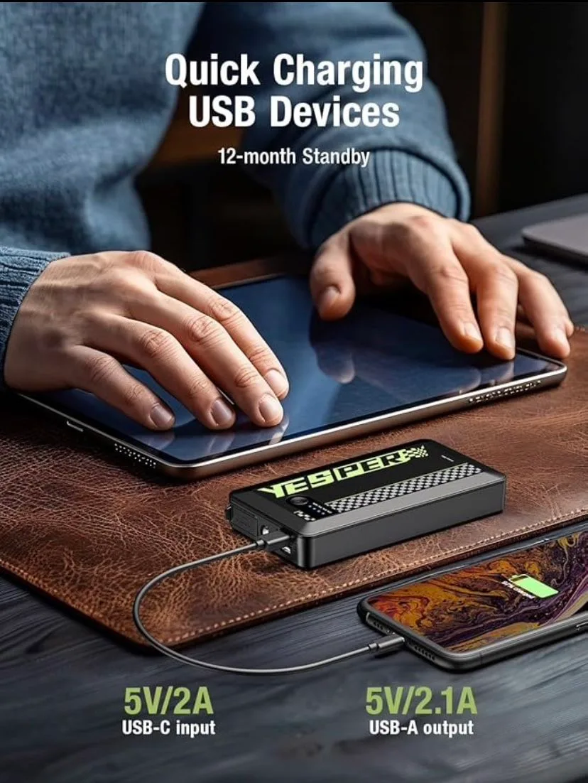 Ultra-Compact & Lightweight Jump Starter 1500 AMPs image indicator(5)