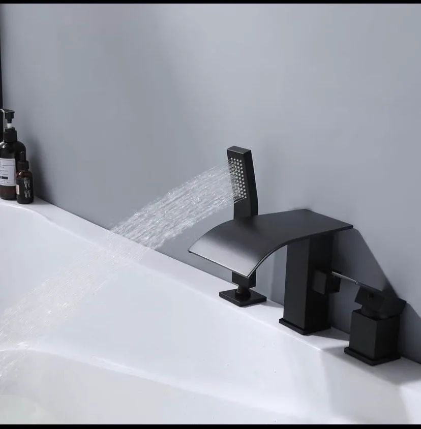 3-Hole Roman Tub Faucet with Hand Shower image indicator(6)