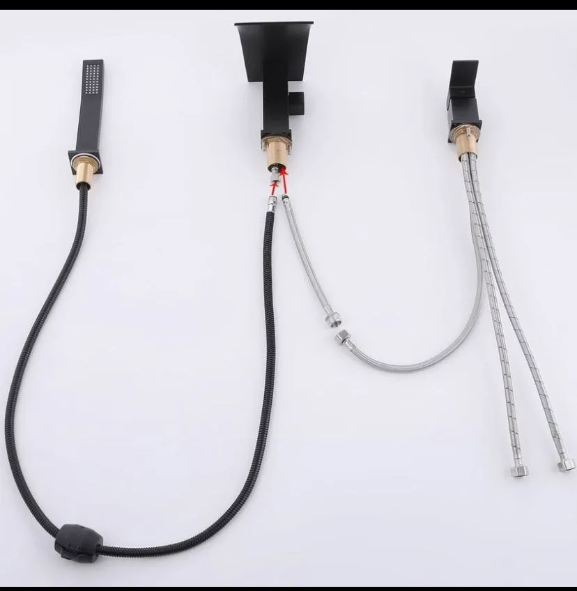 3-Hole Roman Tub Faucet with Hand Shower image indicator(8)