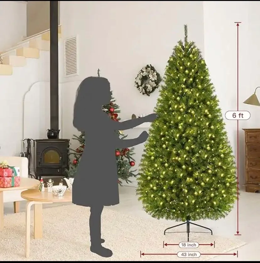 6ft Pre-Lit Christmas Tree image indicator(3)